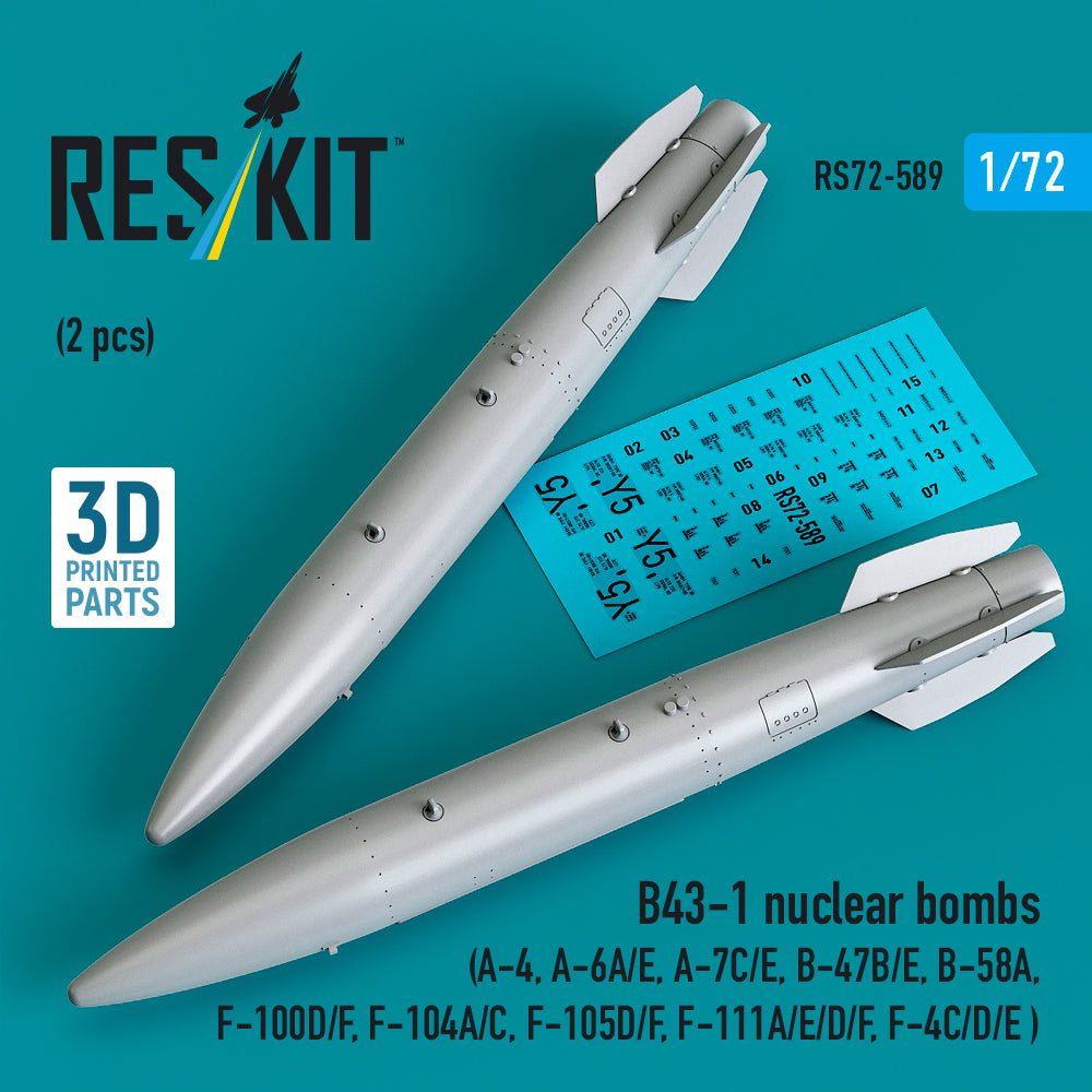 ResKit RS72-0589 1:72 B43-1 nuclear bombs
