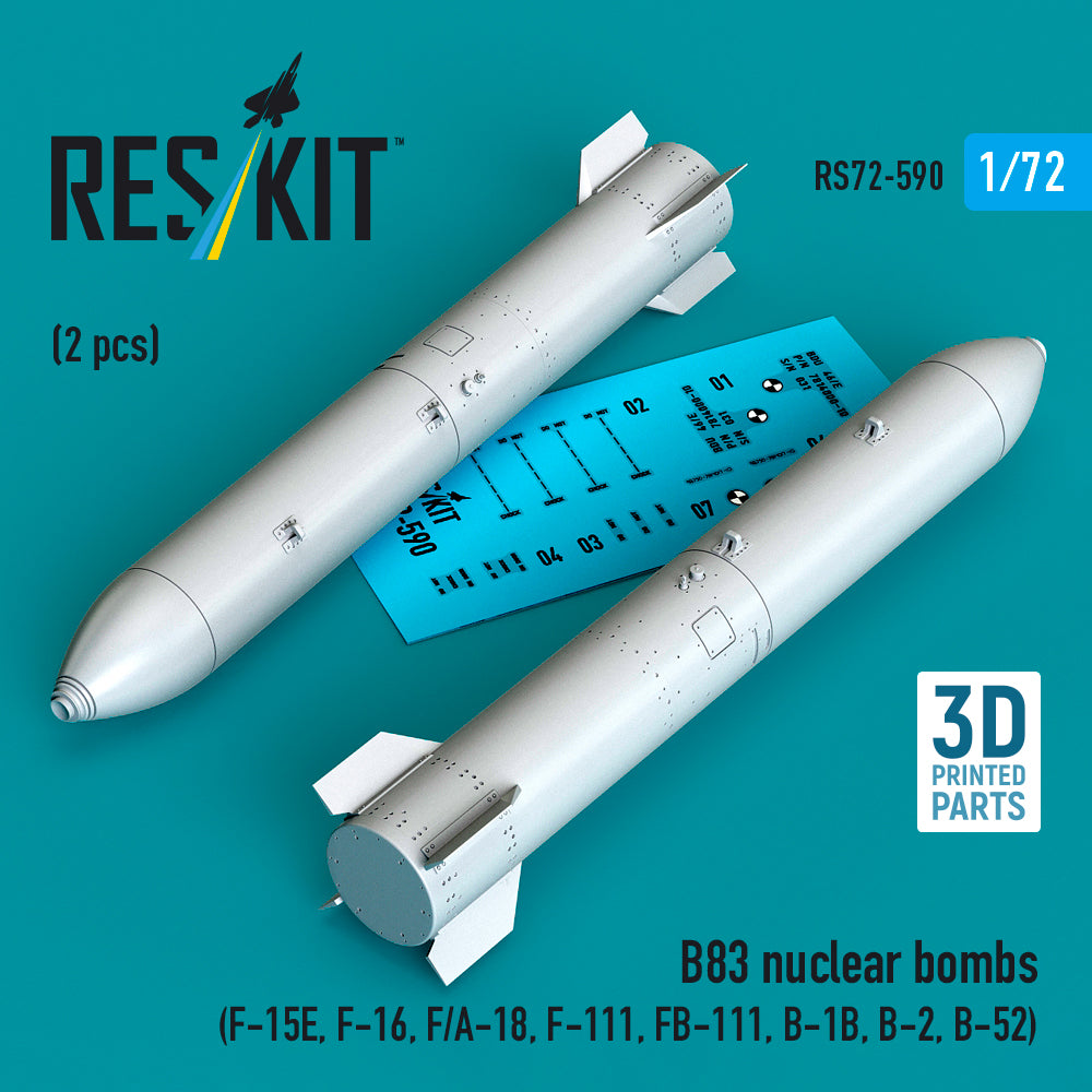 ResKit RS72-0590 1:72 B83 nuclear bombs