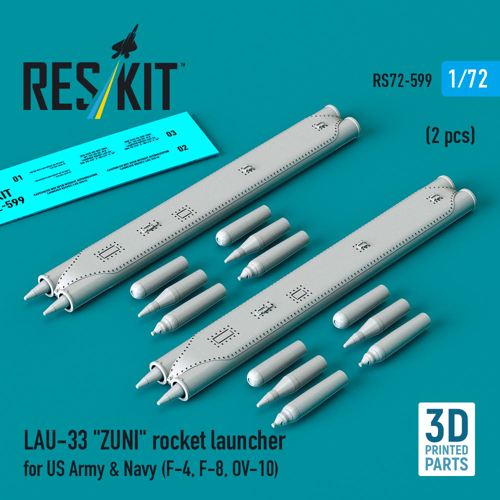 ResKit RS72-0599 1:72 LAU-33 "ZUNI" rocket launcher for US Army & Navy