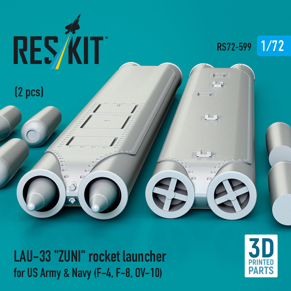 ResKit RS72-0599 1:72 LAU-33 "ZUNI" rocket launcher for US Army & Navy