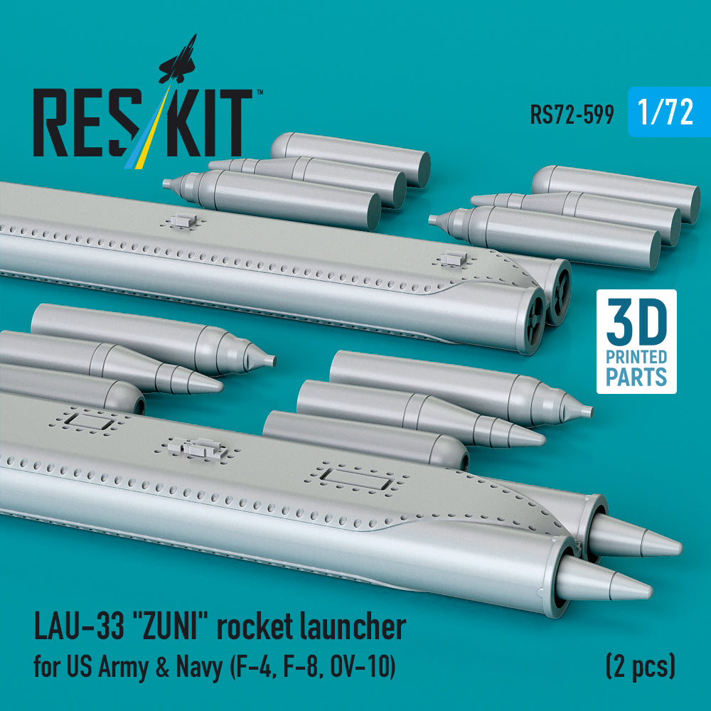 ResKit RS72-0599 1:72 LAU-33 "ZUNI" rocket launcher for US Army & Navy