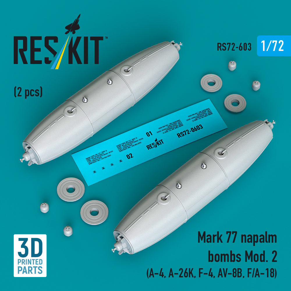 ResKit RS72-0603 1:72 Mk.77 napalm bombs Mod