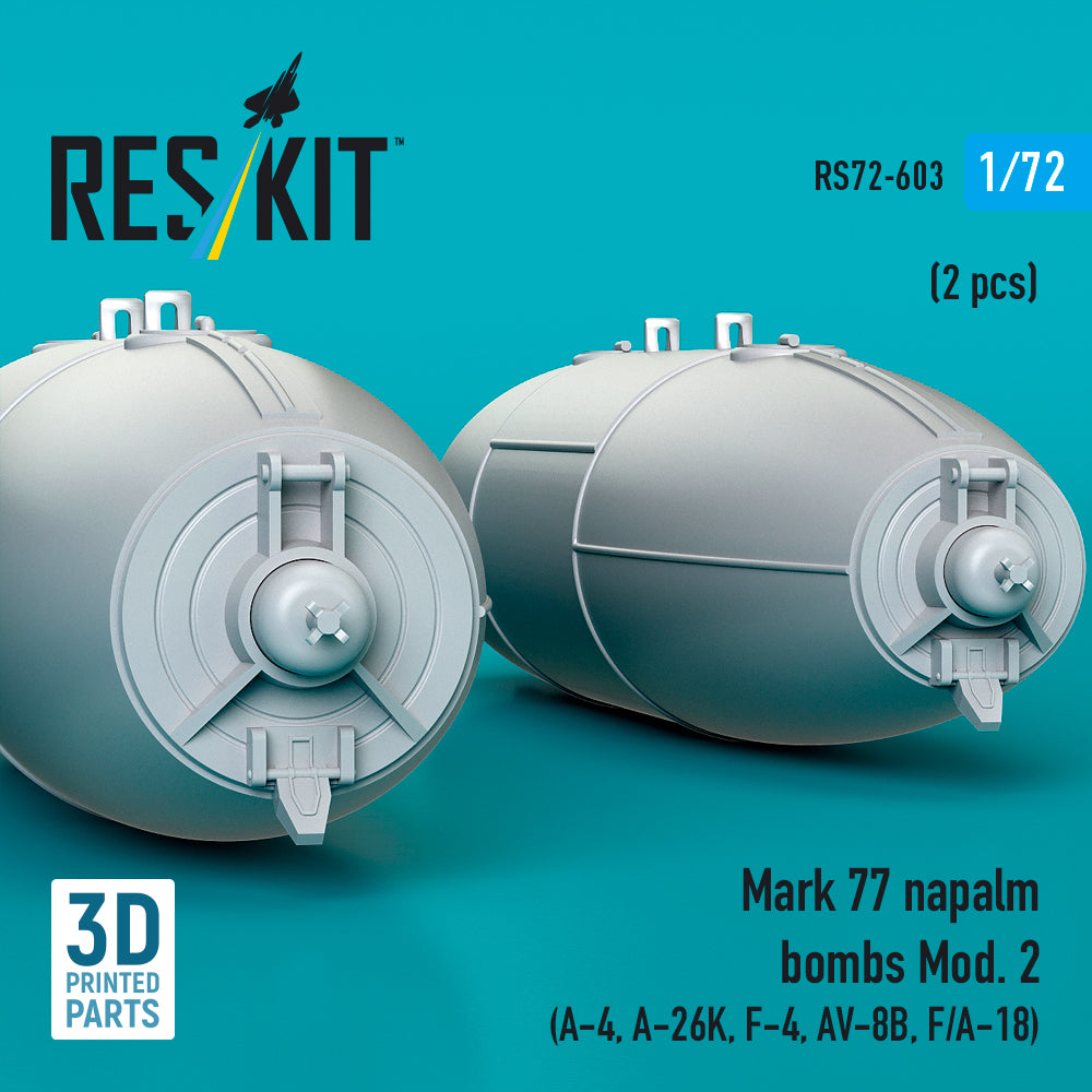 ResKit RS72-0603 1:72 Mk.77 napalm bombs Mod