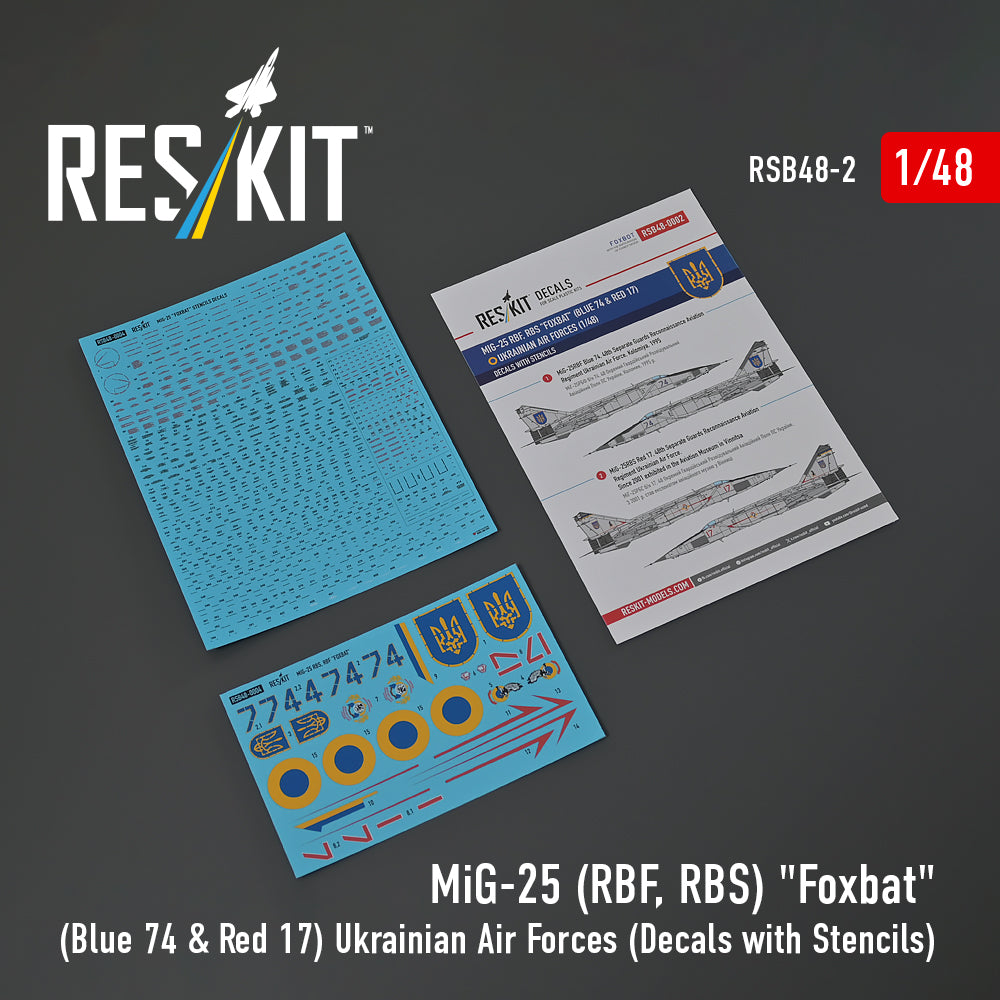 ResKit RSB48-0002 1:48 Mikoyan MiG-25RBF, RBS "Foxbat"