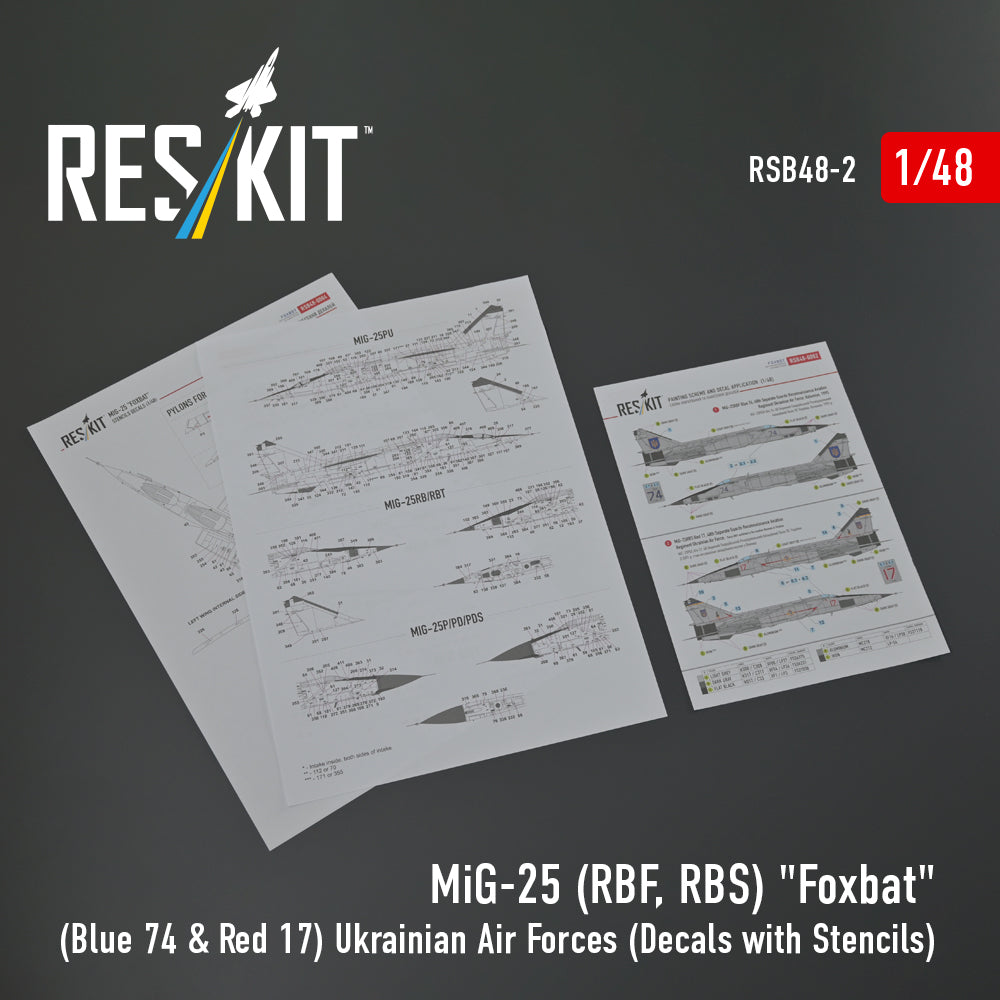 ResKit RSB48-0002 1:48 Mikoyan MiG-25RBF, RBS "Foxbat"
