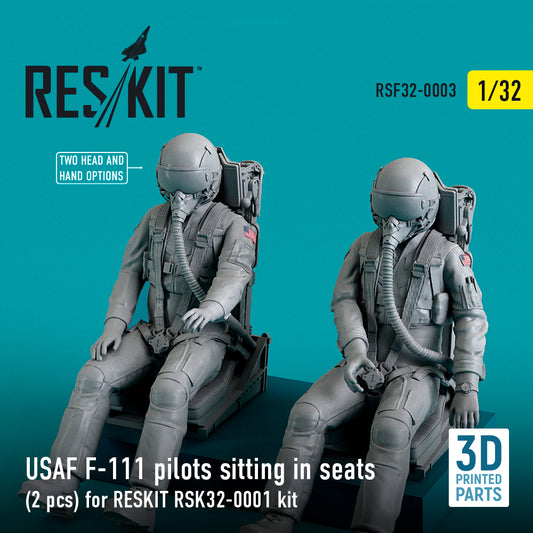ResKit RSF32-0003 1:32 USAF General-Dynamics F-111 pilots sitting in seats