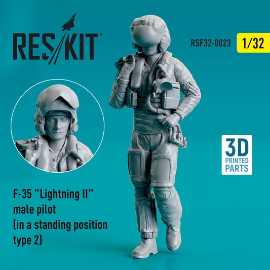 ResKit RSF32-0023 1:32 Lockheed-Martin F-35A Lightning II male pilot