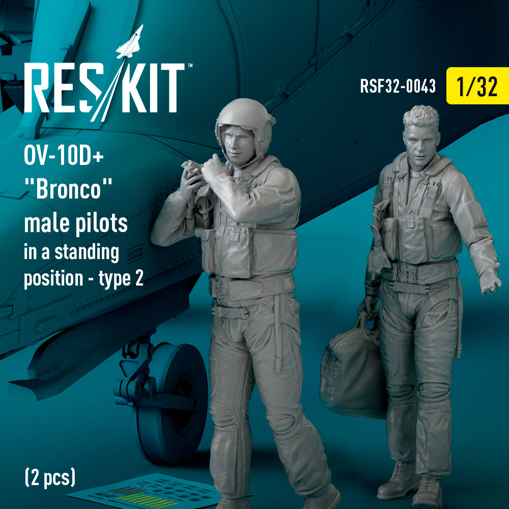 ResKit RSF32-0043 1:32 North-American/Rockwell OV-10D+ Bronco male pilots