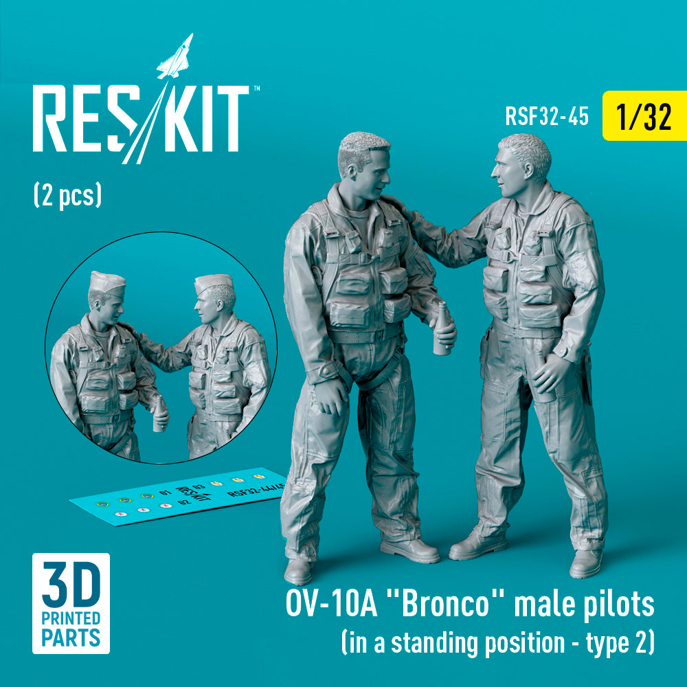 ResKit RSF32-0045 1:32 North-American/Rockwell OV-10A Bronco male pilots