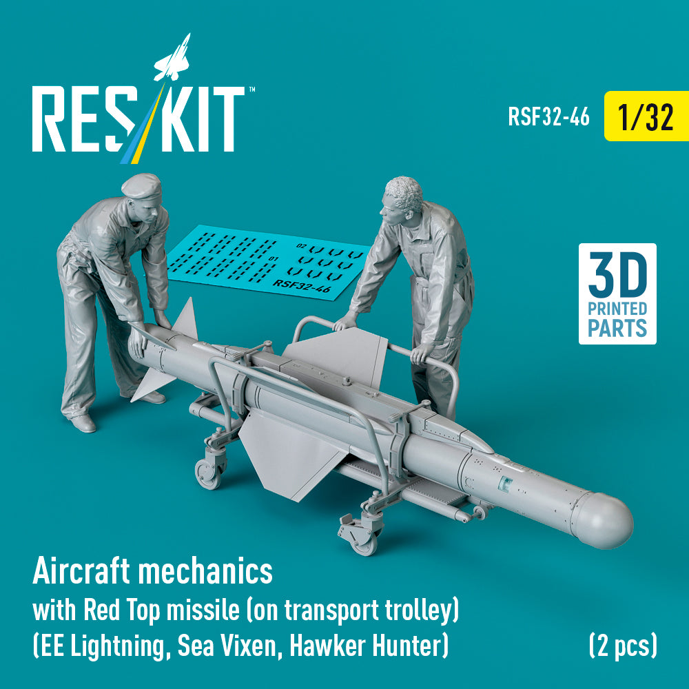 ResKit RSF32-0046 1:32 Aircraft mechanics with Red Top missile