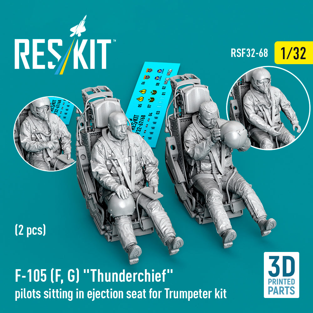 ResKit RSF32-0068 1:32 F-105 F/G Pilots in Ejection Seats