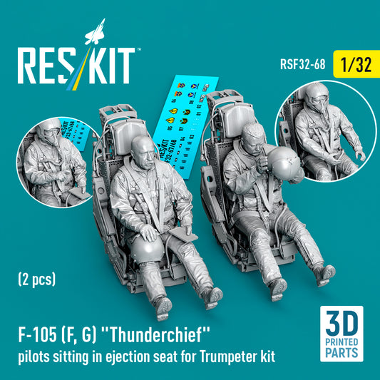 ResKit RSF32-0068 1:32 F-105 F/G Pilots in Ejection Seats