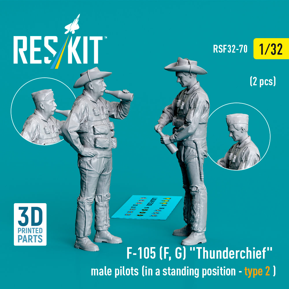 ResKit RSF32-0070 1:32 Republic F-105F/F-105G Thunderchief male pilots