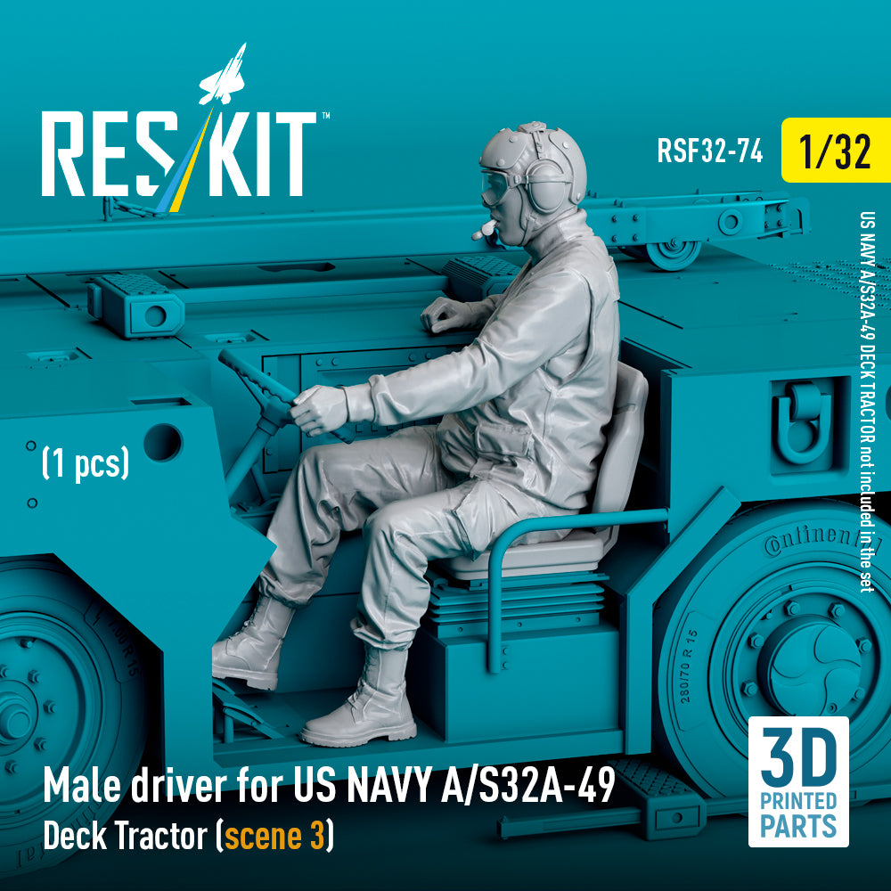 ResKit RSF32-0074 1:32 Male driver for US NAVY A/S32A-49 Deck Tractor
