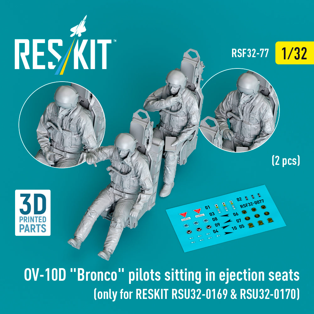 ResKit RSF32-0077 1:32 OV-10D Bronco Pilots in Ejection Seats
