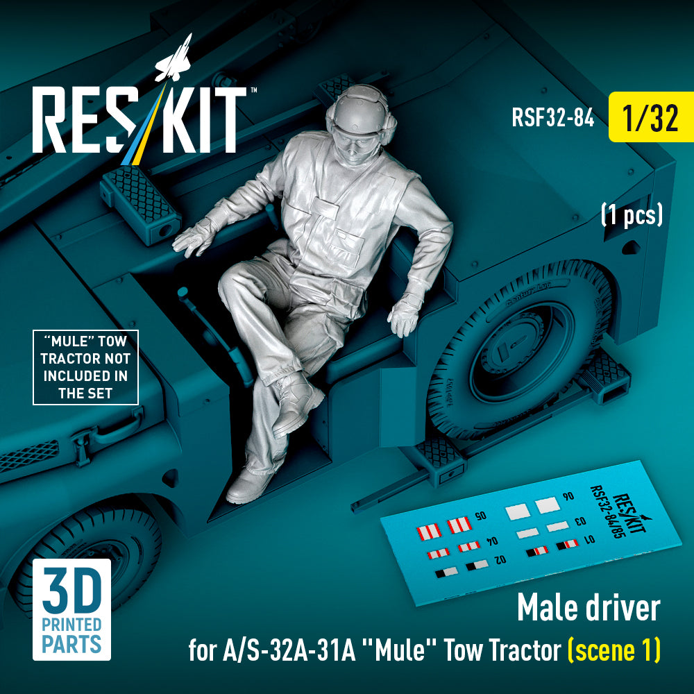 ResKit RSF32-0084 1:32 Male driver for A/S-32A-31A "Mule" Tow Tractor