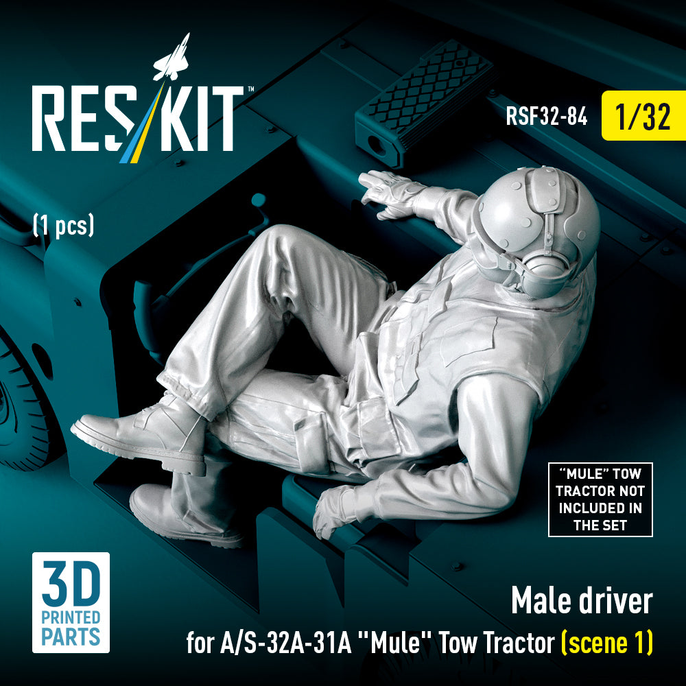 ResKit RSF32-0084 1:32 Male driver for A/S-32A-31A "Mule" Tow Tractor