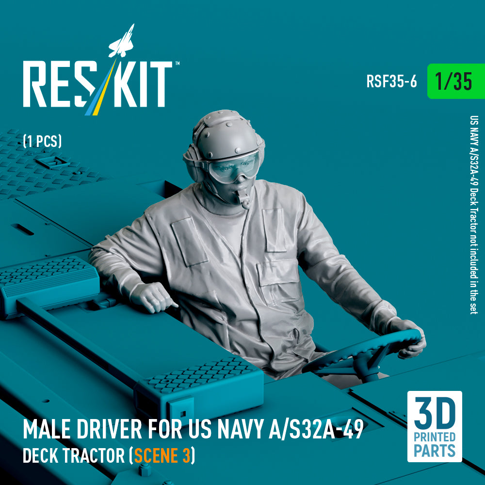 ResKit RSF35-0006 1:35 Male driver for US NAVY A/S32A-49 Deck Tractor
