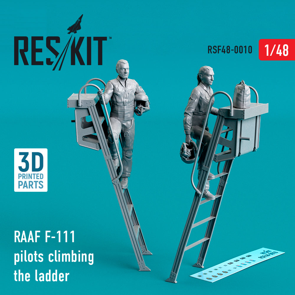 ResKit RSF48-0010 1:48 RAAF General-Dynamics F-111 pilots climbing the ladder