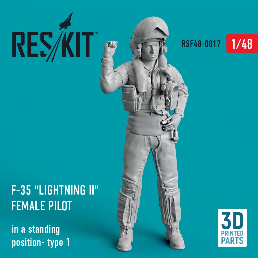ResKit RSF48-0017 1:48 Lockheed-Martin F-35A/F-35B Lightning female pilot