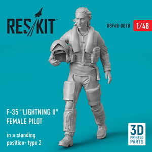 ResKit RSF48-0018 1:48 Lockheed-Martin F-35A/F-35B Lightning female pilot