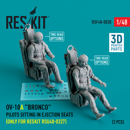 ResKit RSF48-0038 1:48 OV-10A Bronco Pilots in Ejection Seats