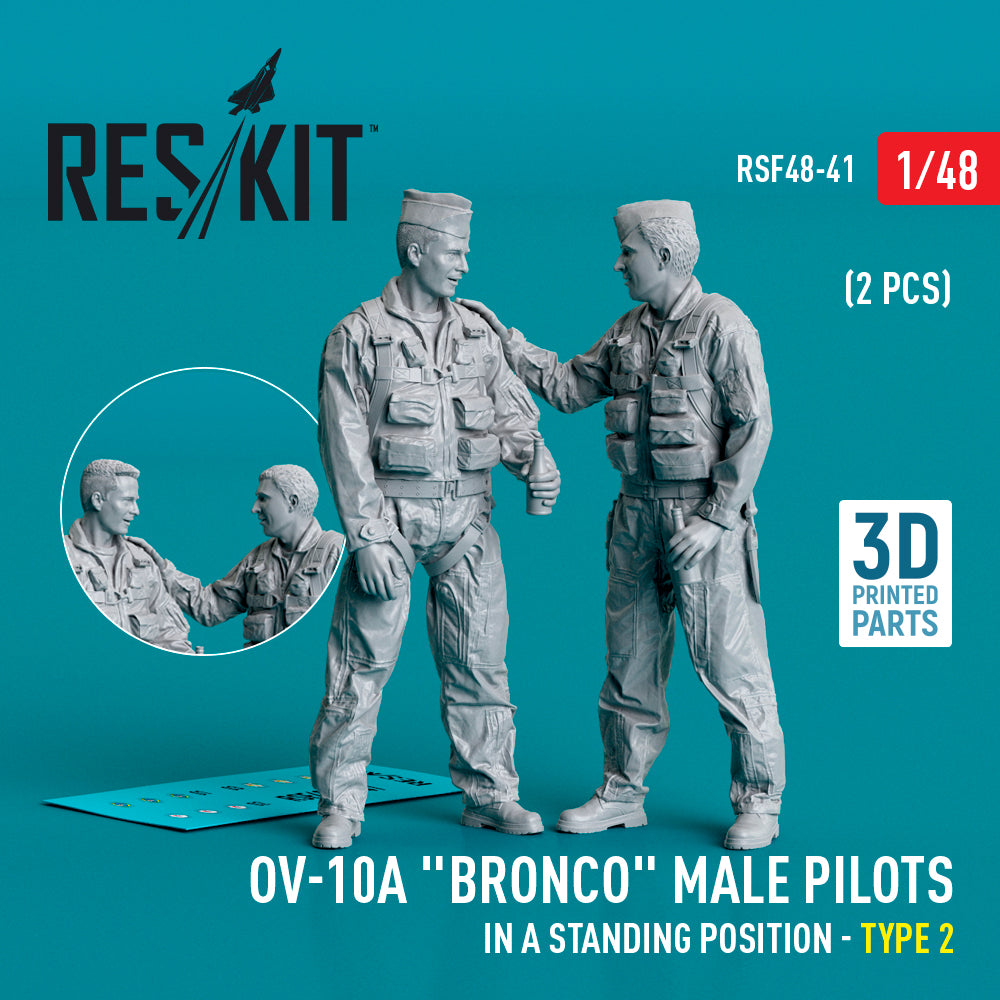 ResKit RSF48-0041 1:48 North-American/Rockwell OV-10A Bronco male pilots