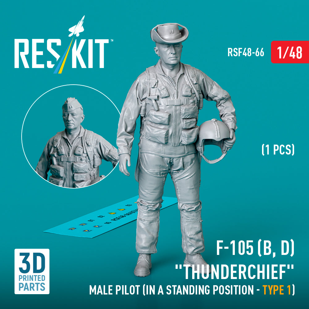 ResKit RSF48-0066 1:48 Republic F-105D/F-105F/F-105G Thunderchief male pilot