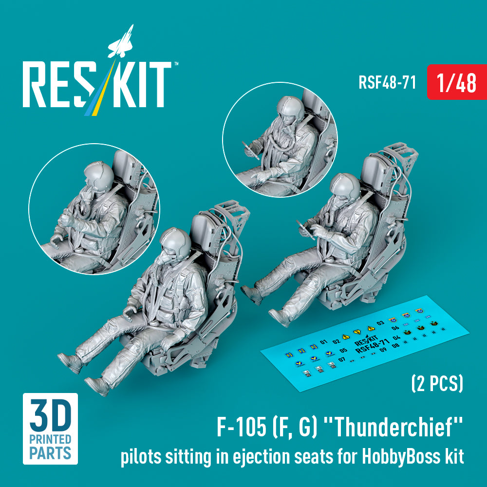 ResKit RSF48-0071 1:48 F-105F/G Pilots in Ejection Seats