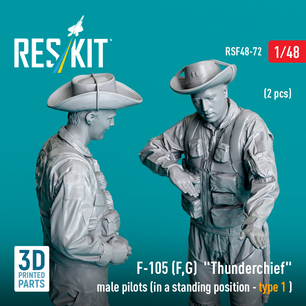 ResKit RSF48-0072 1:48 Republic F-105F/F-105G Thunderchief male pilots