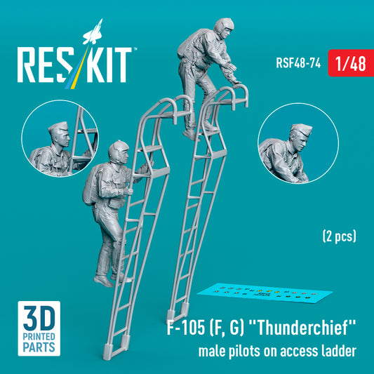 ResKit RSF48-0074 1:48 F-105F/G Male Pilots on Ladder