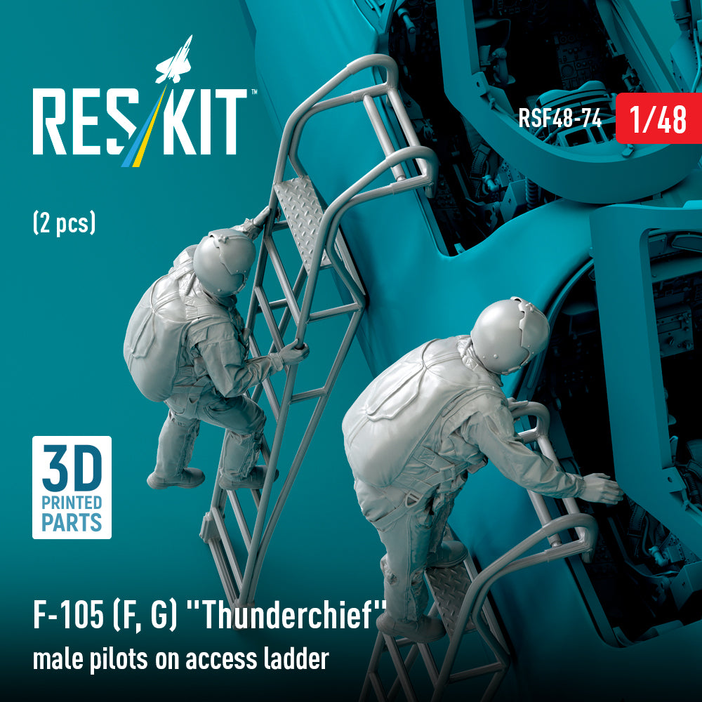 ResKit RSF48-0074 1:48 F-105F/G Male Pilots on Ladder