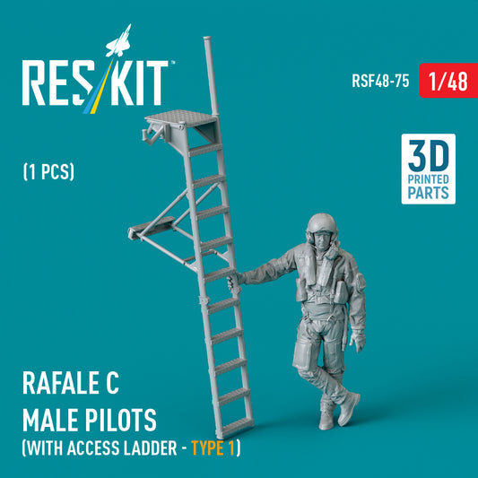 ResKit RSF48-0075 1:48 Dassault Rafale C male pilot