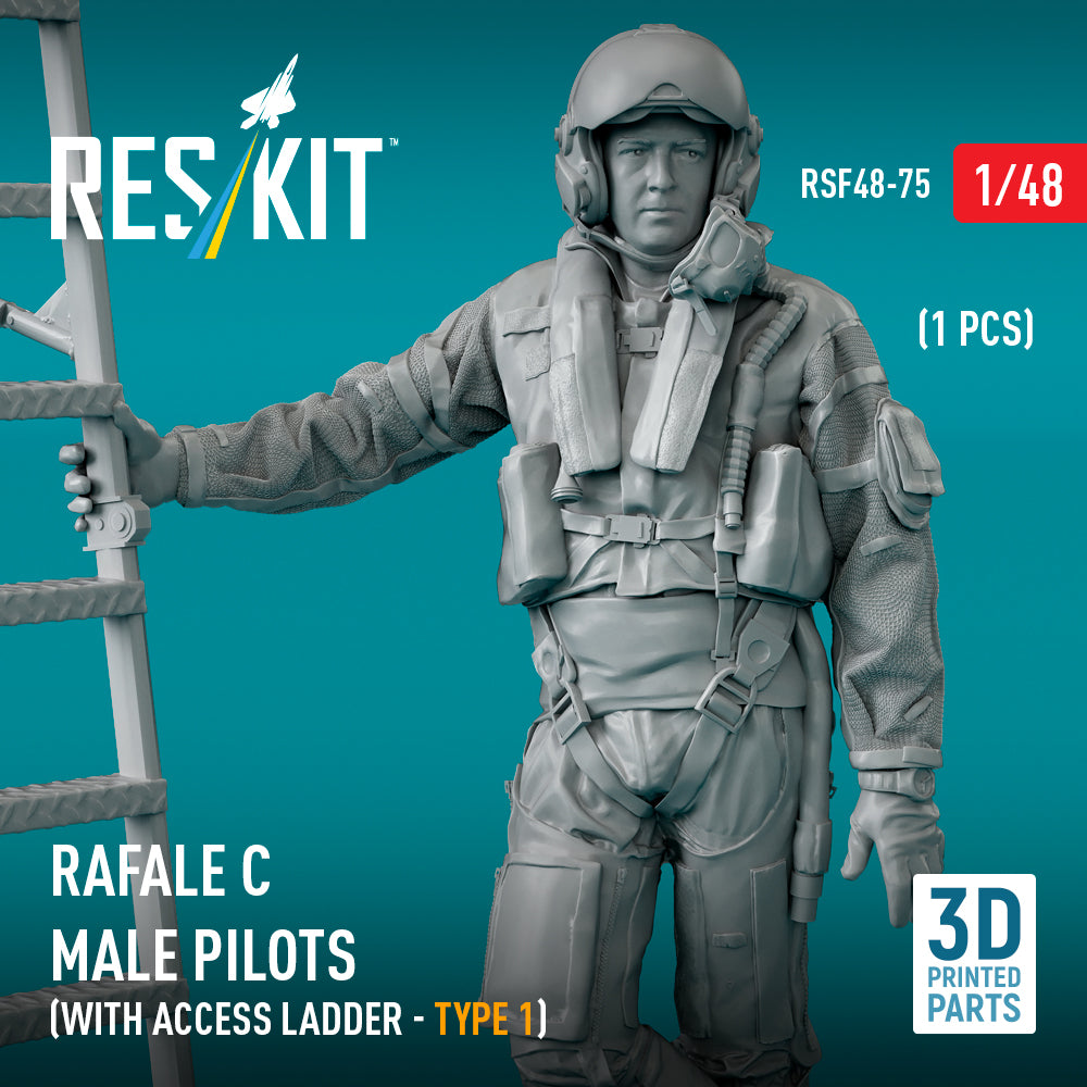 ResKit RSF48-0075 1:48 Dassault Rafale C male pilot