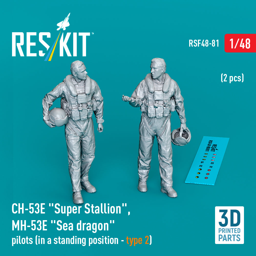 ResKit RSF48-0081 1:48 Sikorsky CH-53E Super Stallion , MH-53E Sea dragon pilots