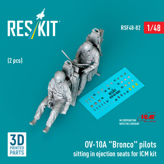ResKit RSF48-0082 1:48 OV-10A Bronco Pilots in Ejection Seats