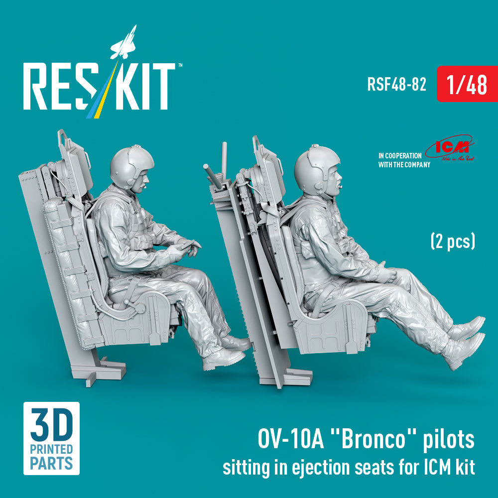 ResKit RSF48-0082 1:48 OV-10A Bronco Pilots in Ejection Seats