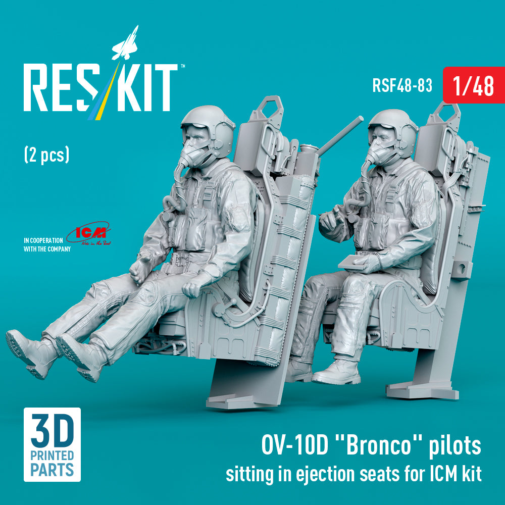 ResKit RSF48-0083 1:48 OV-10D Bronco Pilots in Ejection Seats