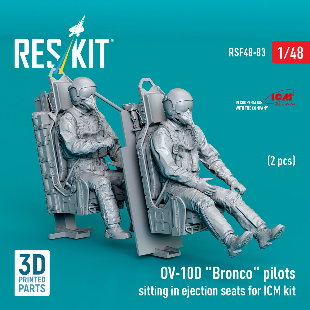 ResKit RSF48-0083 1:48 OV-10D Bronco Pilots in Ejection Seats