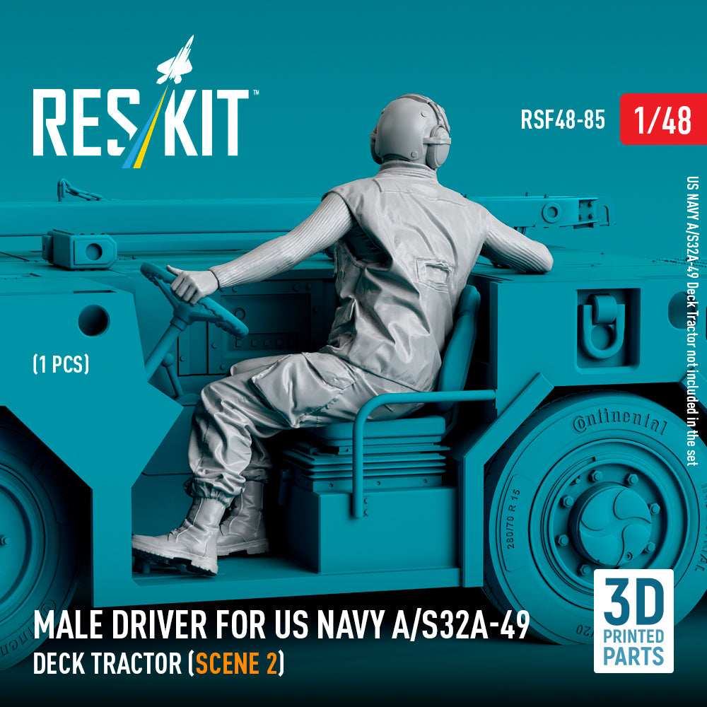 ResKit RSF48-0085 1:48 Male driver for US NAVY A/S32A-49 Deck Tractor