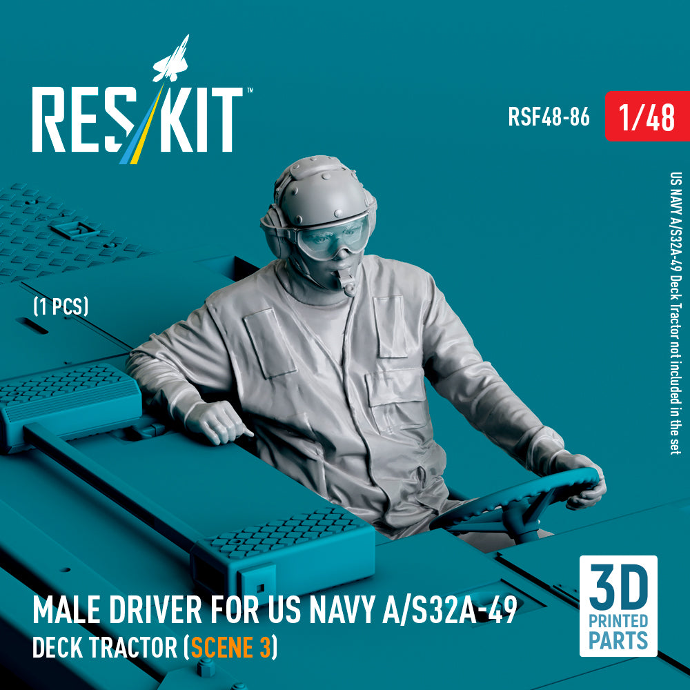 ResKit RSF48-0086 1:48 Male driver for US NAVY A/S32A-49 Deck Tractor