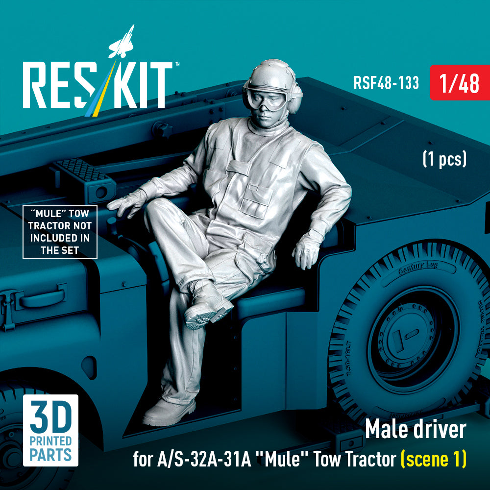 ResKit RSF48-0133 1:48 Male driver for A/S-32A-31A "Mule" Tow Tractor