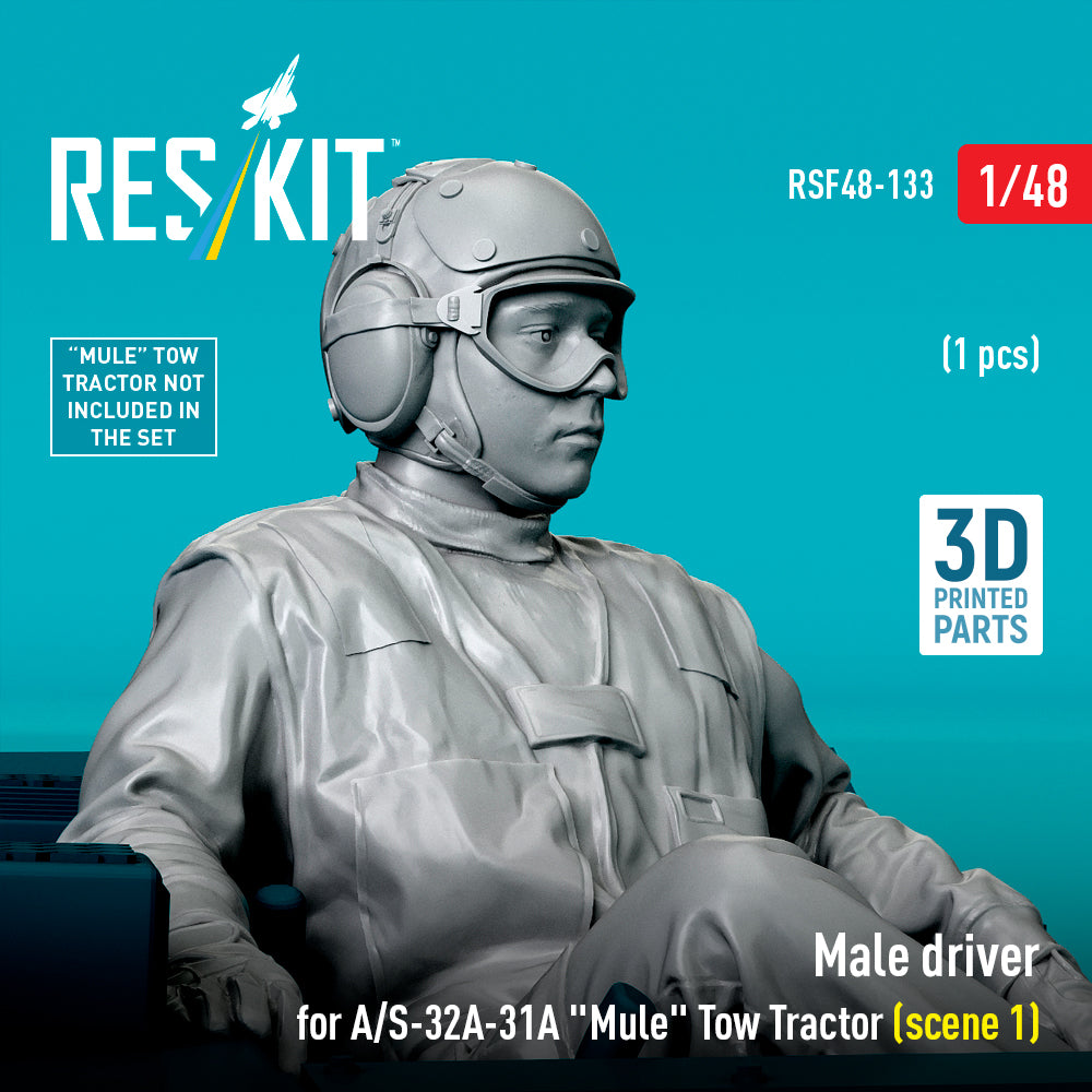 ResKit RSF48-0133 1:48 Male driver for A/S-32A-31A "Mule" Tow Tractor
