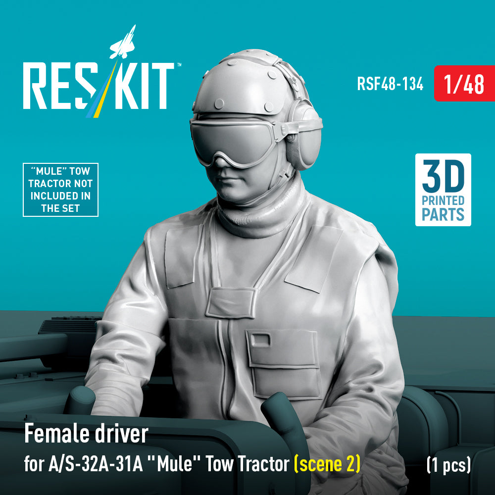 ResKit RSF48-0134 1:48 Female driver for A/S-32A-31A "Mule" Tow Tractor