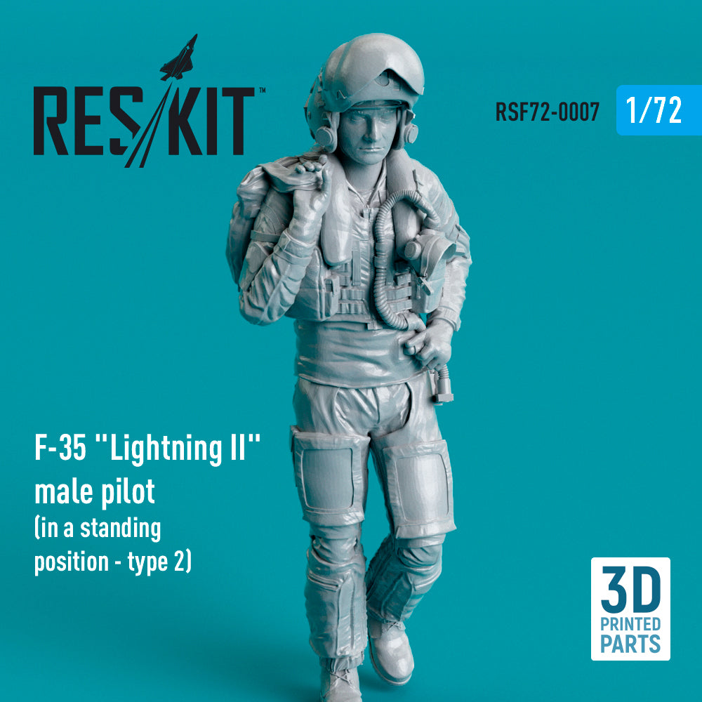 ResKit RSF72-0007 1:72 Lockheed-Martin F-35A Lightning II male pilot