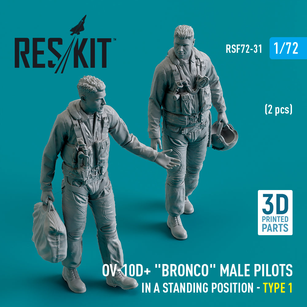 ResKit RSF72-0031 1:72 North-American/Rockwell OV-10D+ Bronco male pilots