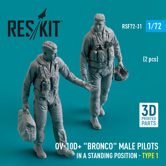 ResKit RSF72-0031 1:72 North-American/Rockwell OV-10D+ Bronco male pilots