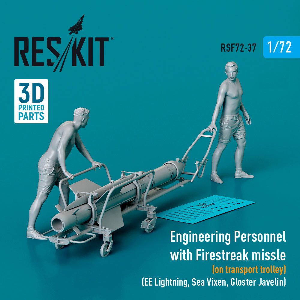 ResKit RSF72-0037 1:72 Engineering Personnel with Firestreak missle