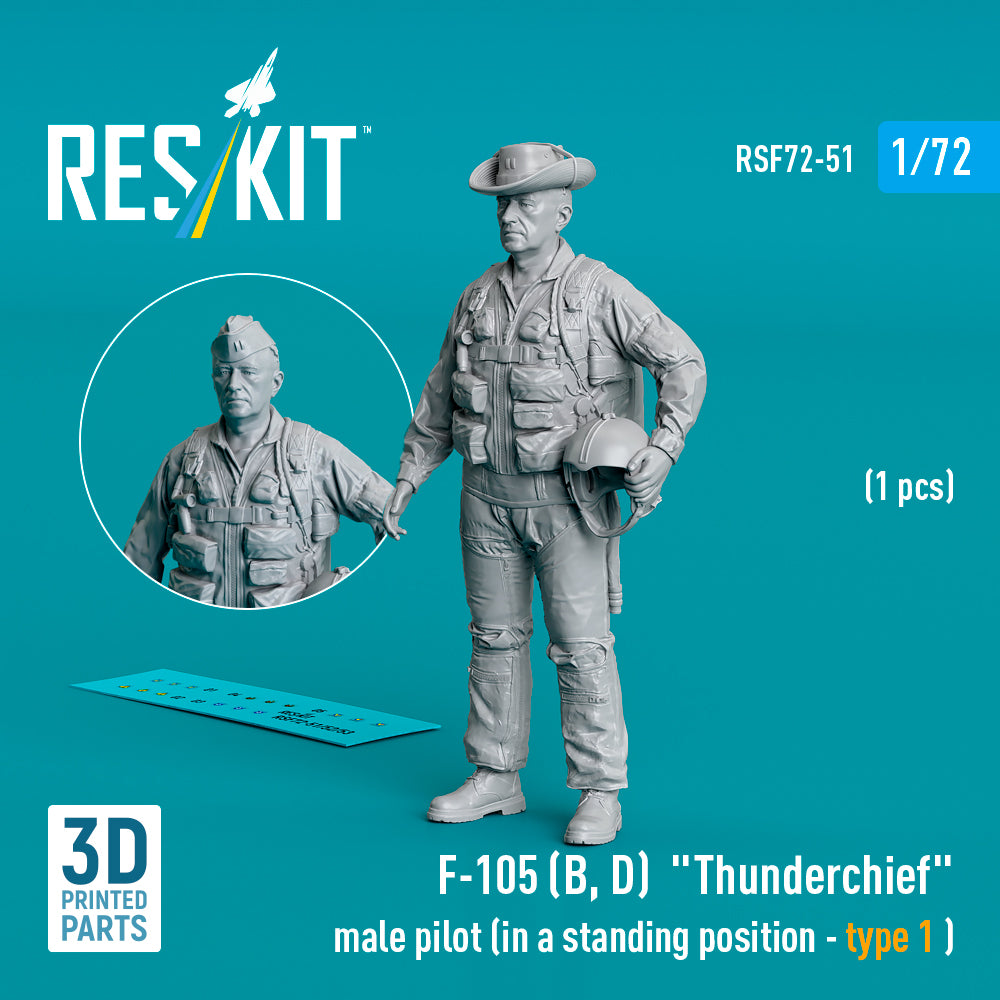 ResKit RSF72-0051 1:72 Republic F-105D/F-105F/F-105G Thunderchief male pilot