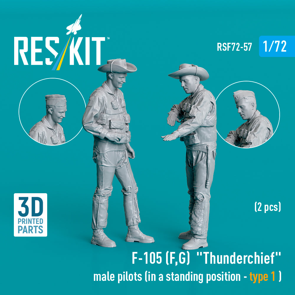 ResKit RSF72-0057 1:72 Republic F-105F/F-105G Thunderchief male pilots